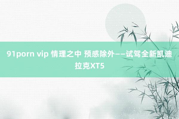 91porn vip 情理之中 预感除外——试驾全新凯迪拉克XT5