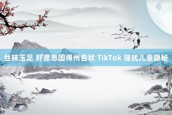 丝袜玉足 好意思国得州告状 TikTok 骚扰儿童隐秘