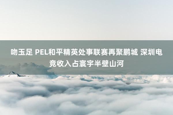 吻玉足 PEL和平精英处事联赛再聚鹏城 深圳电竞收入占寰宇半壁山河