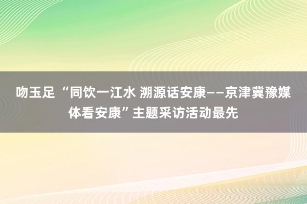 吻玉足 “同饮一江水 溯源话安康——京津冀豫媒体看安康”主题采访活动最先