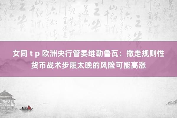 女同 t p 欧洲央行管委维勒鲁瓦：撤走规则性货币战术步履太晚的风险可能高涨