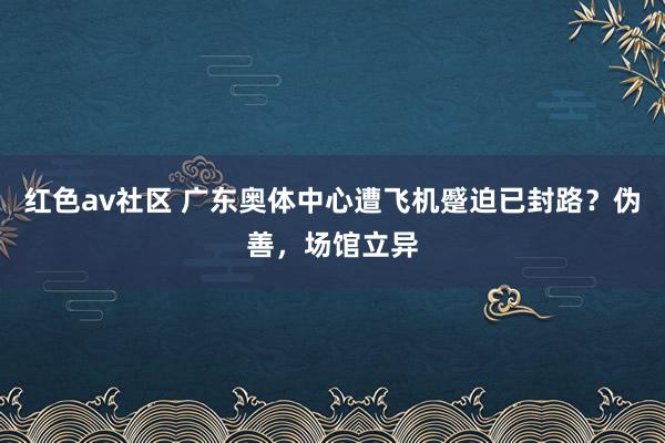 红色av社区 广东奥体中心遭飞机蹙迫已封路？伪善，场馆立异