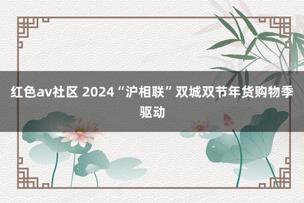 红色av社区 2024“沪相联”双城双节年货购物季驱动