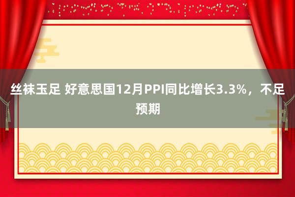 丝袜玉足 好意思国12月PPI同比增长3.3%，不足预期